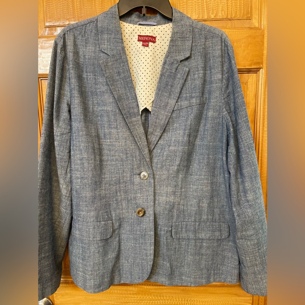 Blue Chambray Blazer